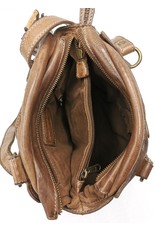 HillBurry Leather backpacks Leather shoppers - HillBurry backpack-shoulder bag washed leather (Taupe)