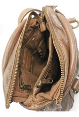 HillBurry Leather backpacks Leather shoppers - HillBurry backpack-shoulder bag washed leather (Taupe)