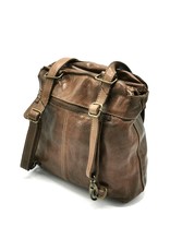 HillBurry Leather backpacks Leather shoppers - HillBurry backpack-shoulder bag washed leather (Taupe)