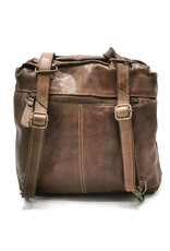 HillBurry Leather backpacks Leather shoppers - HillBurry backpack-shoulder bag washed leather (Taupe)