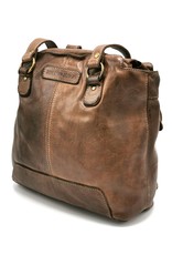 HillBurry Leather backpacks Leather shoppers - HillBurry backpack-shoulder bag washed leather (Taupe)