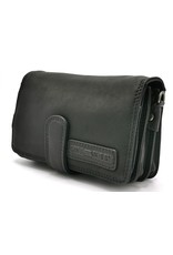 HillBurry Leather Festival bags, waist bags and belt bags - HillBurry Leather Shoulder Bag-Wallet-Phone holder black