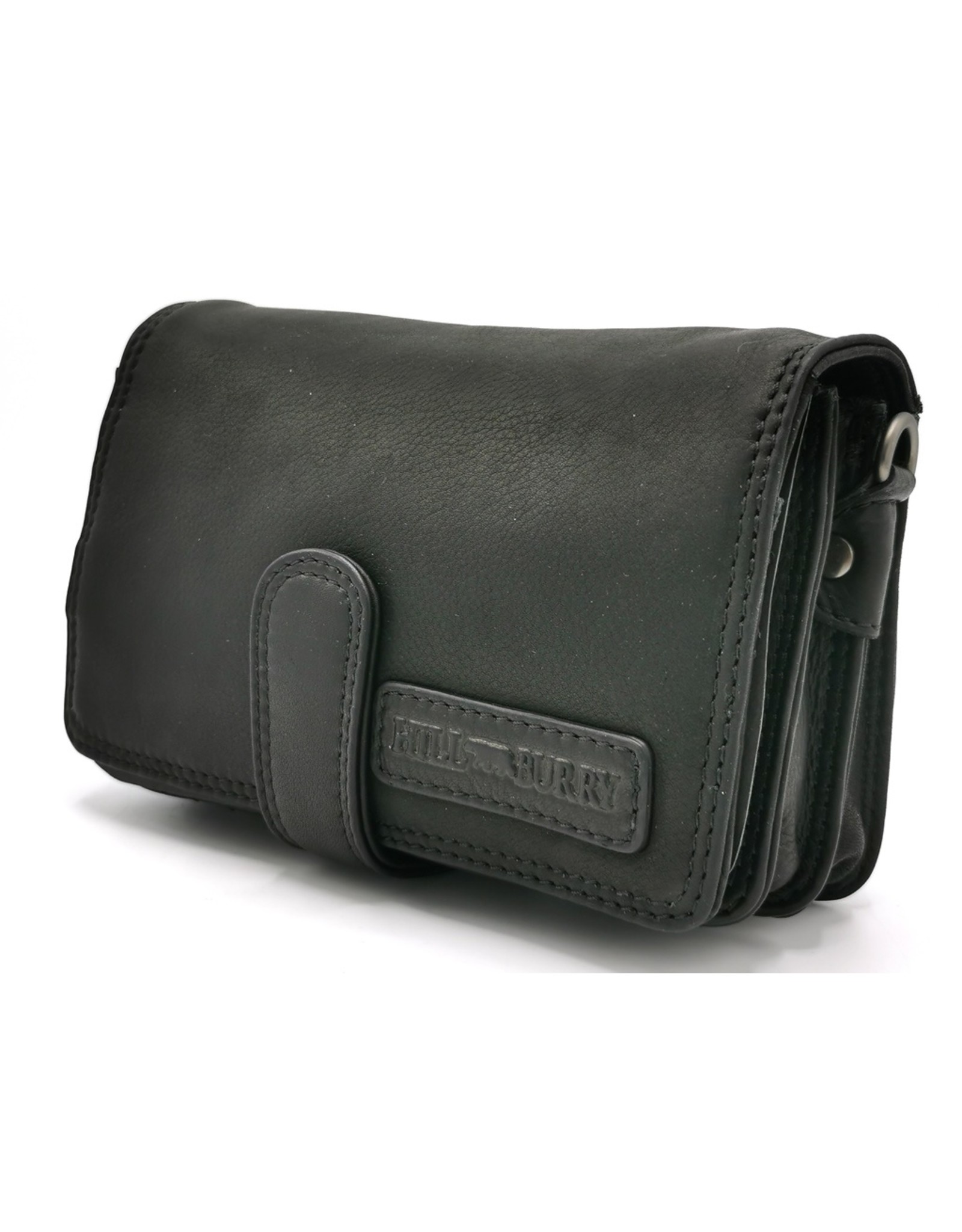 HillBurry Leather Festival bags, waist bags and belt bags - HillBurry Leather Shoulder Bag-Wallet-Phone holder black