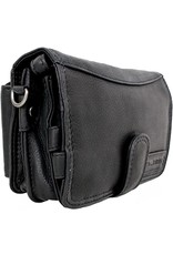 HillBurry Leather Festival bags, waist bags and belt bags - HillBurry Leather Shoulder Bag-Wallet-Phone holder black