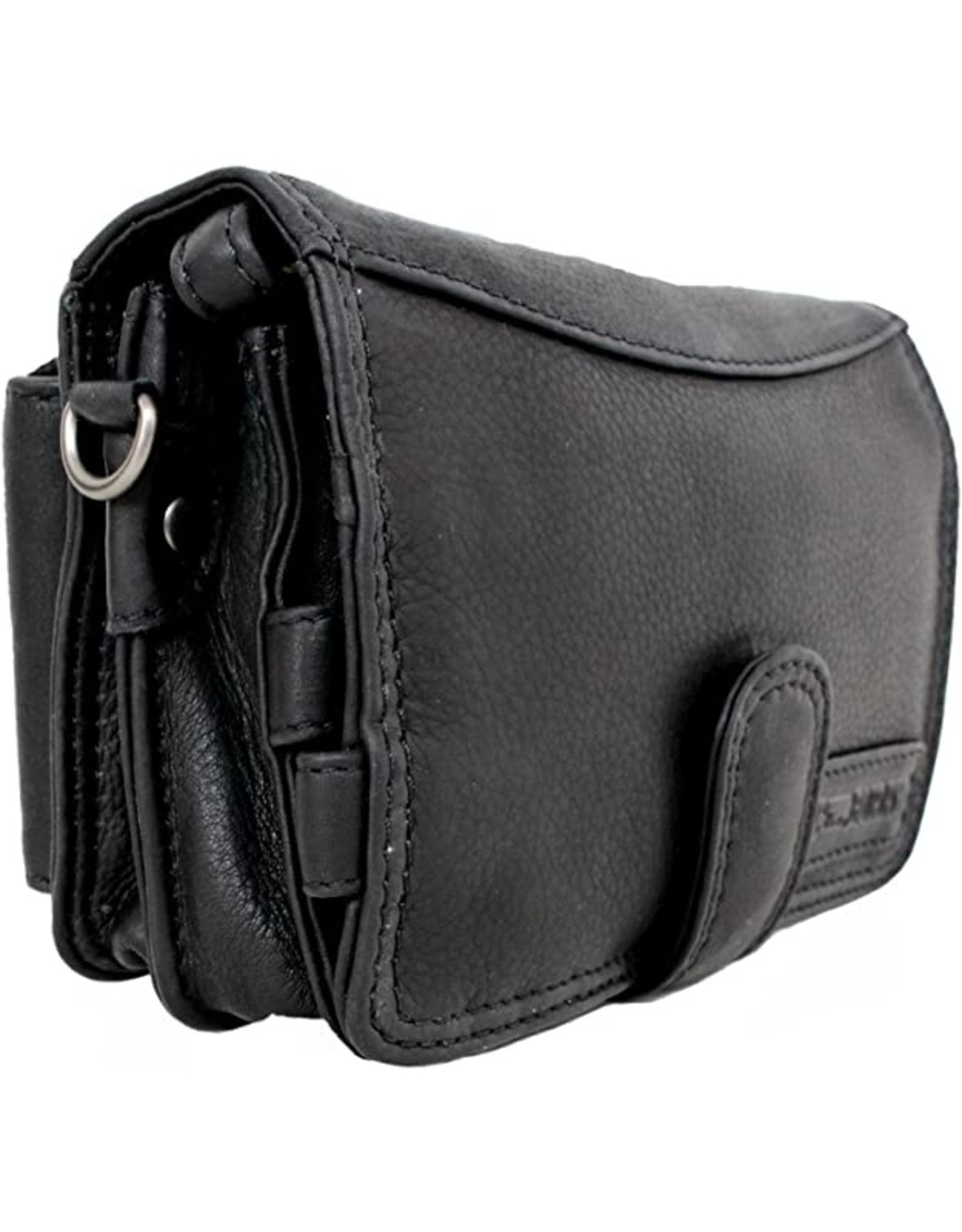 HillBurry Leather Festival bags, waist bags and belt bags - HillBurry Leather Shoulder Bag-Wallet-Phone holder black