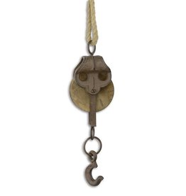 Trukado Cast Iron Pulley on Jute Rope (small)