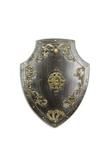 Trukado Miscellaneous - Decorated Iron Wall Mount Shield (silver-gold colored)