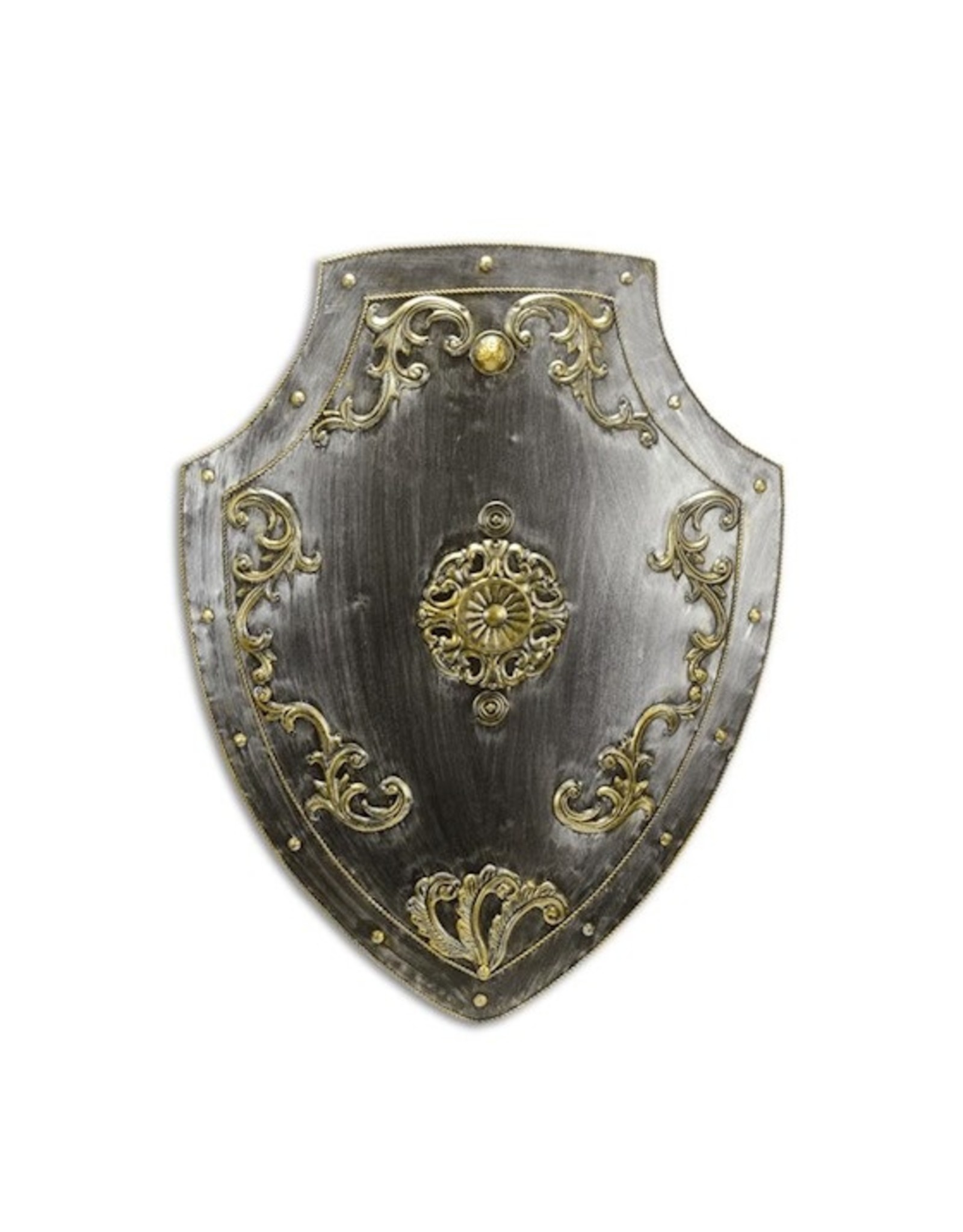 Trukado Miscellaneous - Decorated Iron Wall Mount Shield (silver-gold colored)