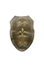 Trukado Miscellaneous -  Iron Wall Mount Shield with Fleur de Lis (rusty metal)