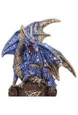 Alator Giftware Figurines Collectables - Sapphire Throne Protector Dragon with Crystal LED - 26cm