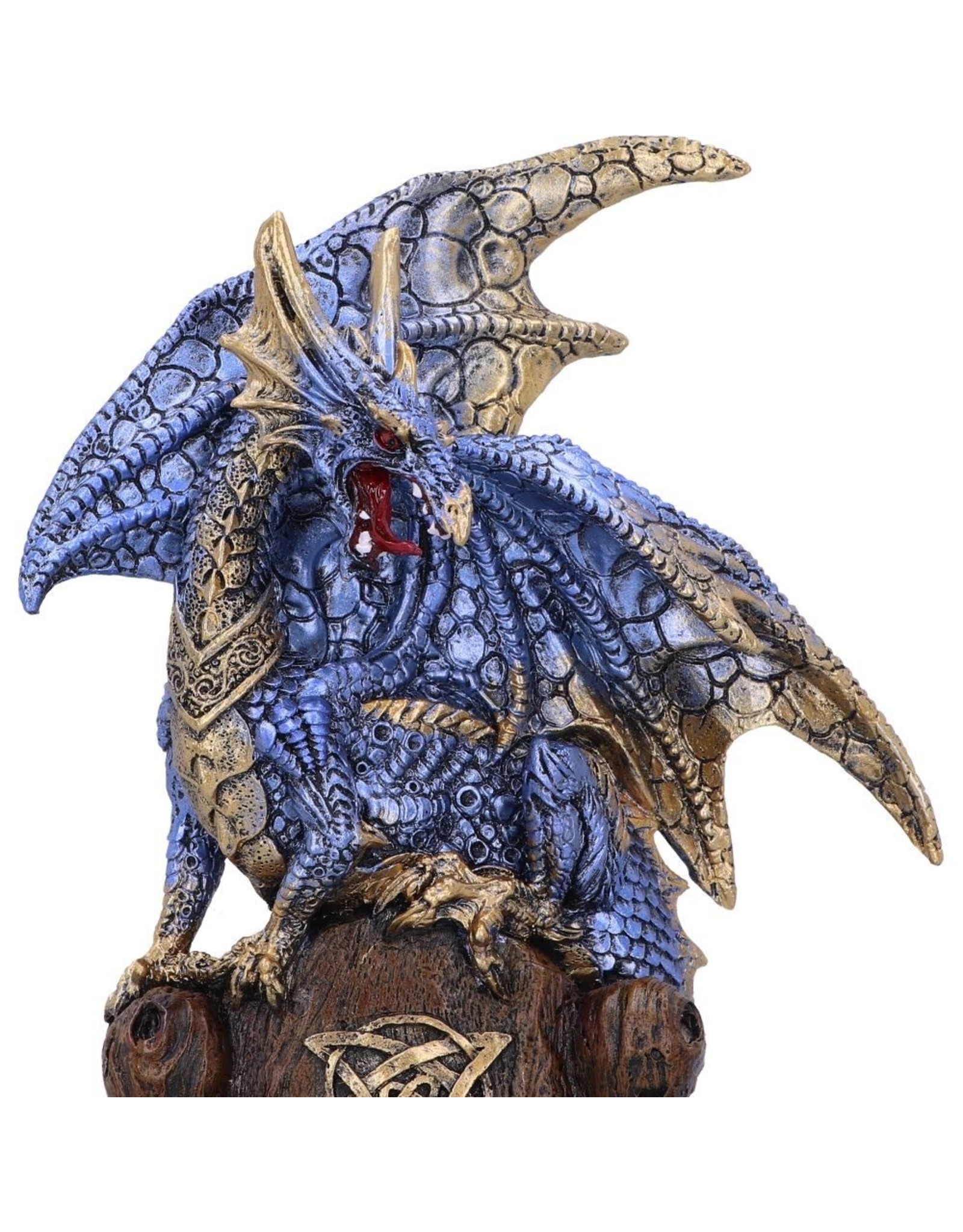 Alator Giftware Figurines Collectables - Sapphire Throne Protector Dragon with Crystal LED - 26cm