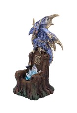 Alator Giftware Figurines Collectables - Sapphire Throne Protector Dragon with Crystal LED - 26cm