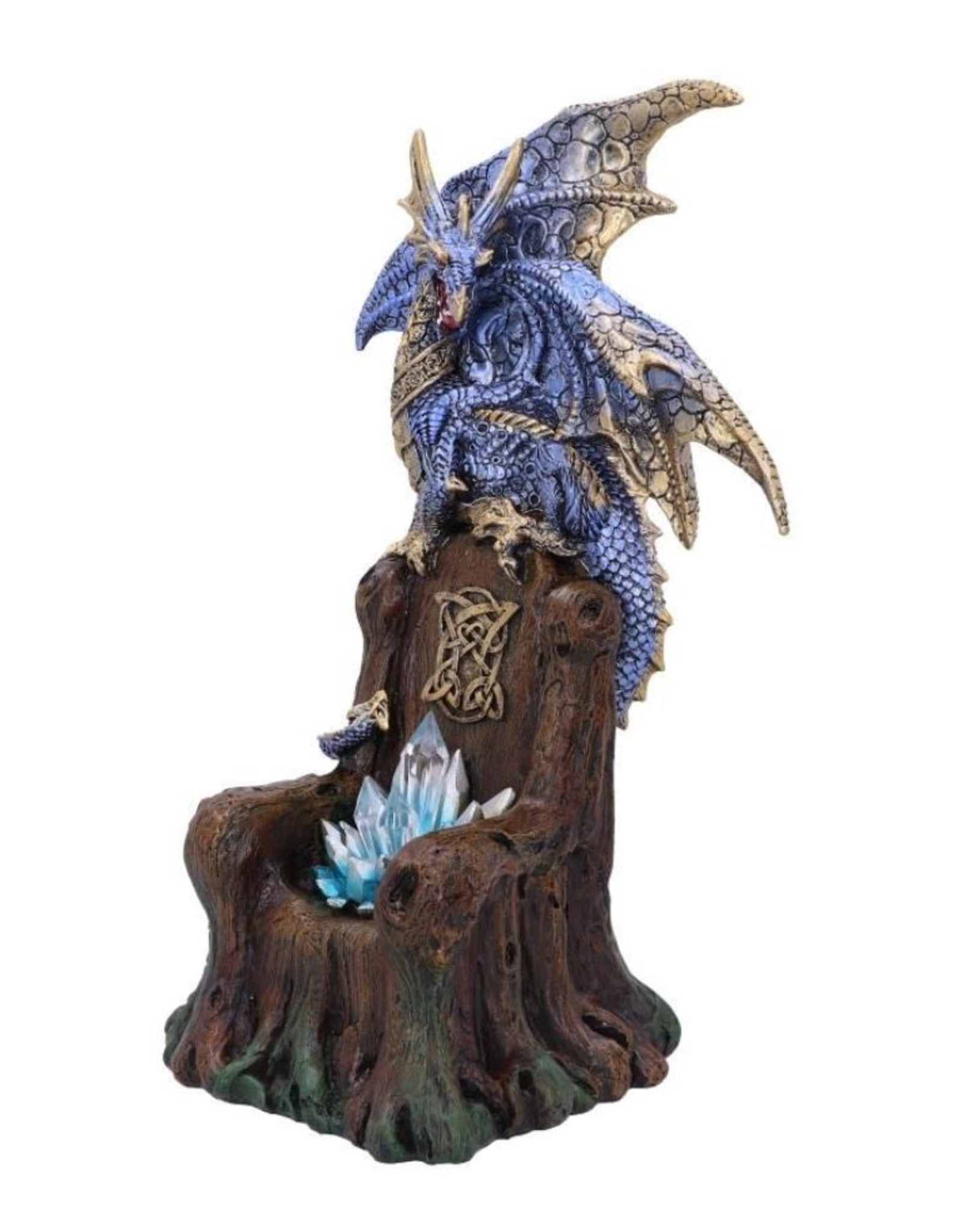 Alator Giftware Figurines Collectables - Sapphire Throne Protector Dragon with Crystal LED - 26cm