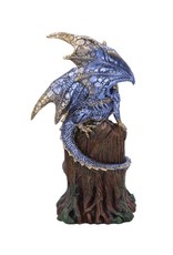 Alator Giftware Figurines Collectables - Sapphire Throne Protector Dragon with Crystal LED - 26cm