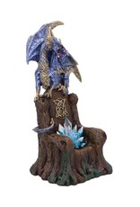 Alator Giftware Figurines Collectables - Sapphire Throne Protector Dragon with Crystal LED - 26cm