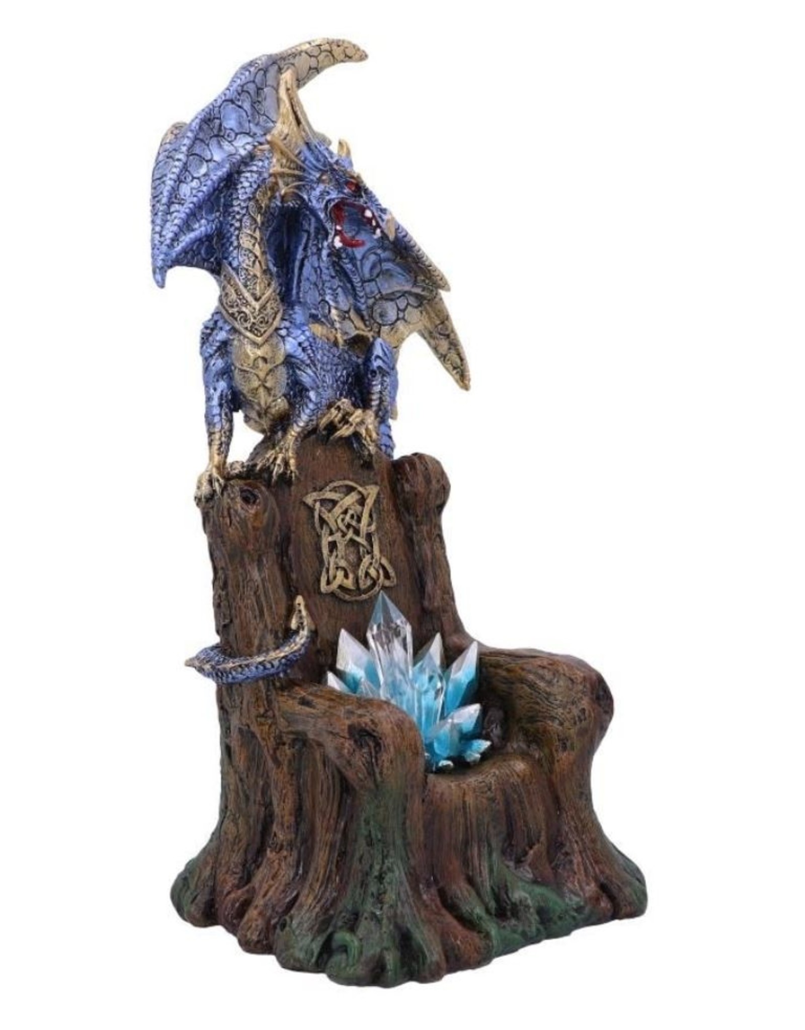 Alator Giftware Figurines Collectables - Sapphire Throne Protector Dragon with Crystal LED - 26cm