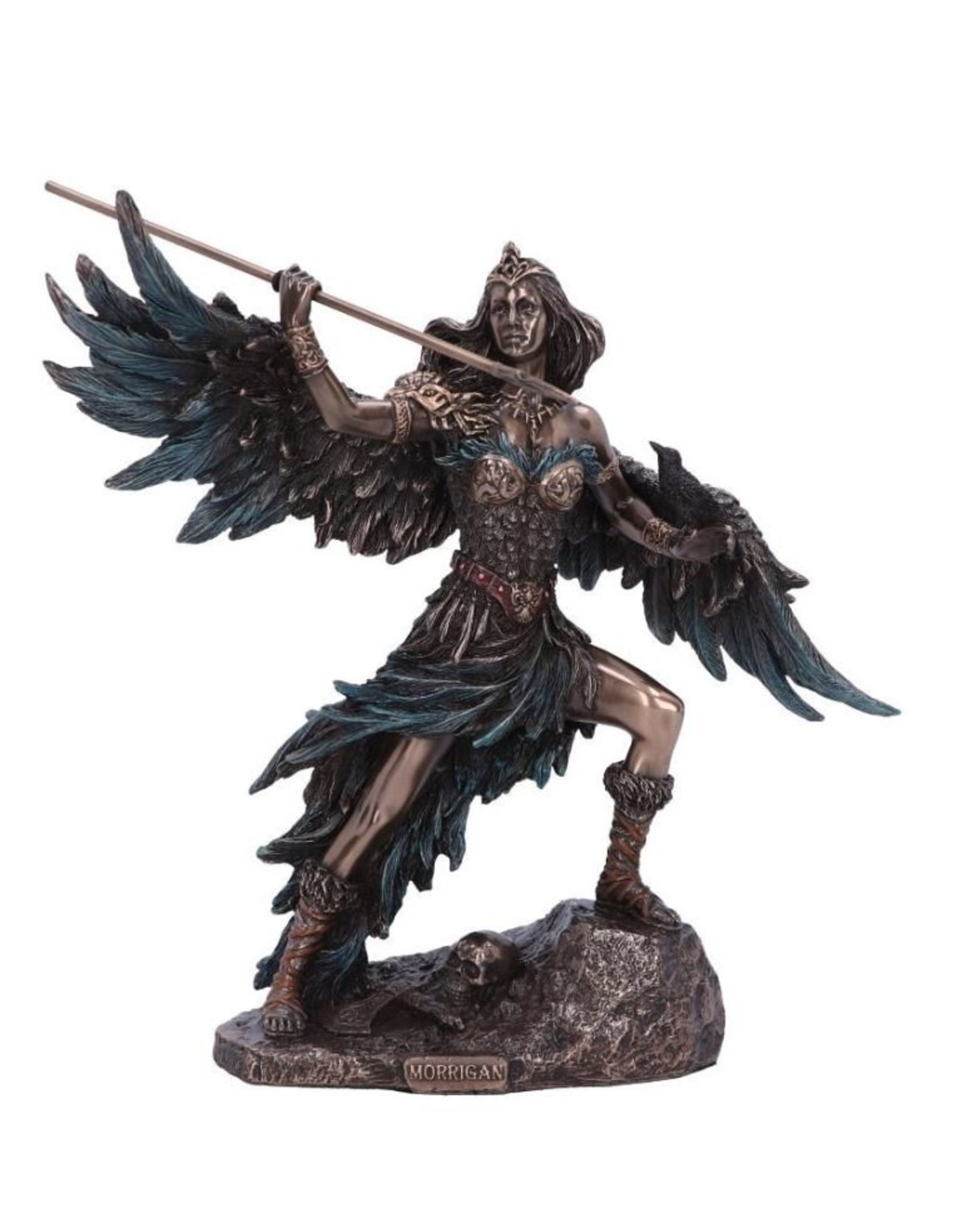 Veronese Design Giftware Figurines Collectables - Morrigan Celtic Phantom Queen Bronzed Statue 22cm