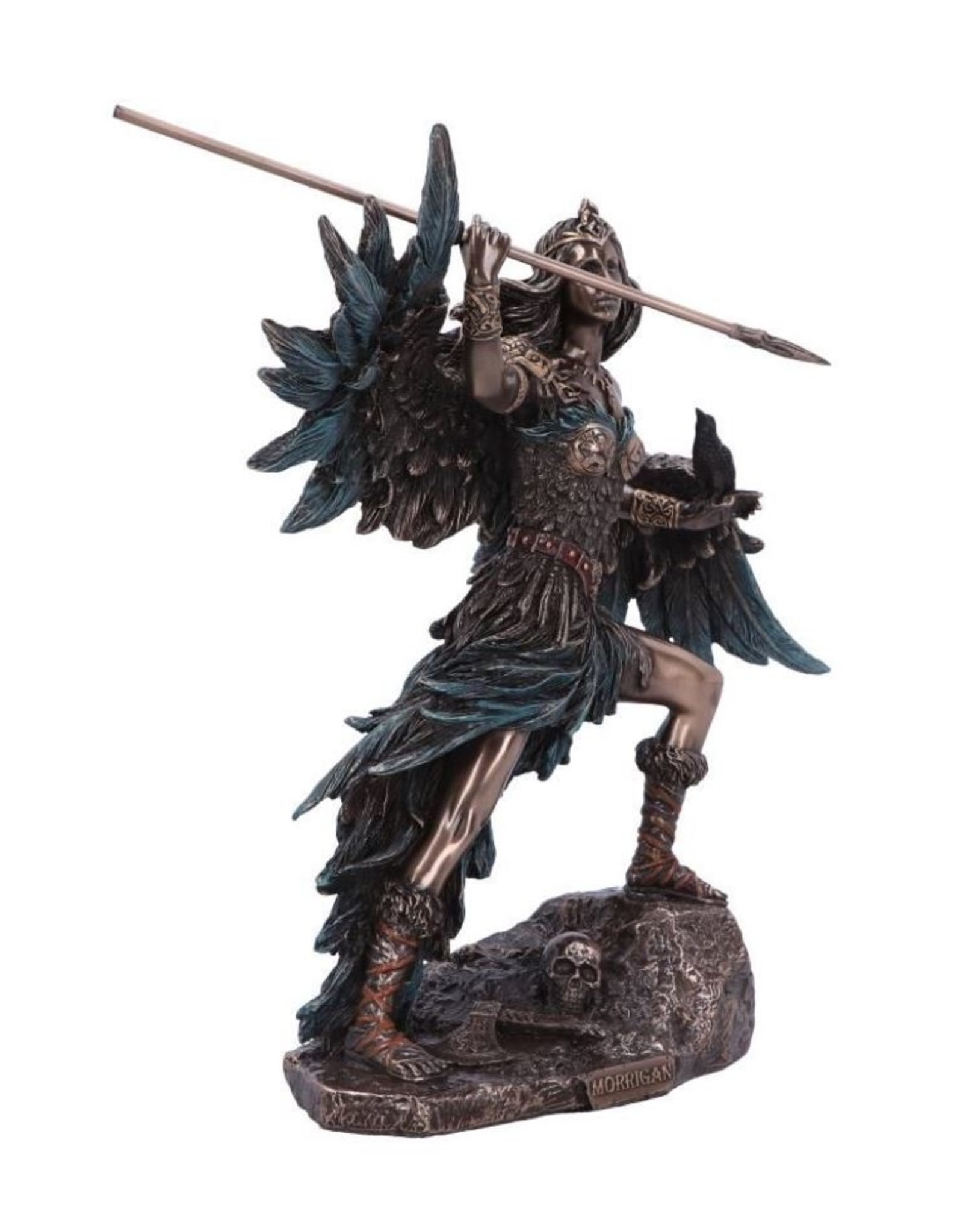 Veronese Design Giftware Figurines Collectables - Morrigan Celtic Phantom Queen Bronzed Statue 22cm
