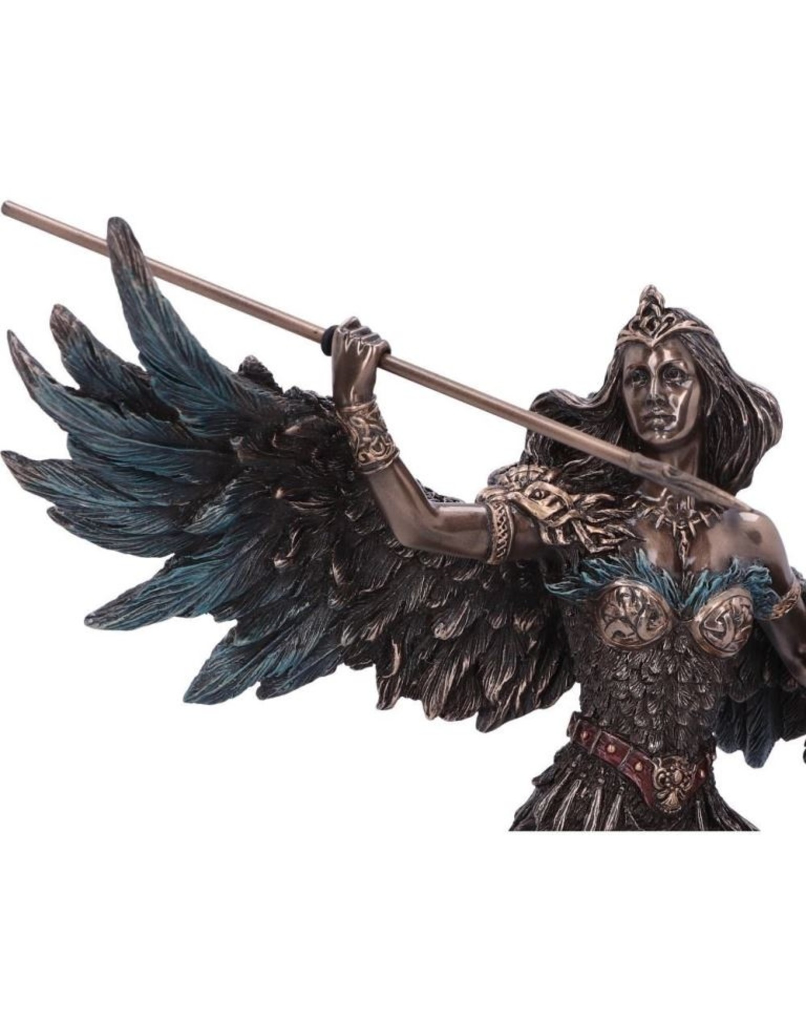 Veronese Design Giftware Figurines Collectables - Morrigan Celtic Phantom Queen Bronzed Statue 22cm