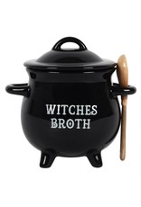Something Different Giftware & Lifestyle - Witches Broth Cauldron Soepkom met Bezemlepel