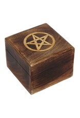 Trukado Miscellaneous - Pentagram Houten Doosje met Messing Inleg