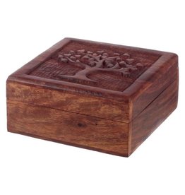 Trukado Sheesham Wood Tree of Life Box 12.5cm