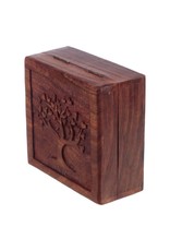 Trukado Miscellaneous - Sheesham Hout Tree of Life Doosje 12,5cm x 12,5cm x 6cm