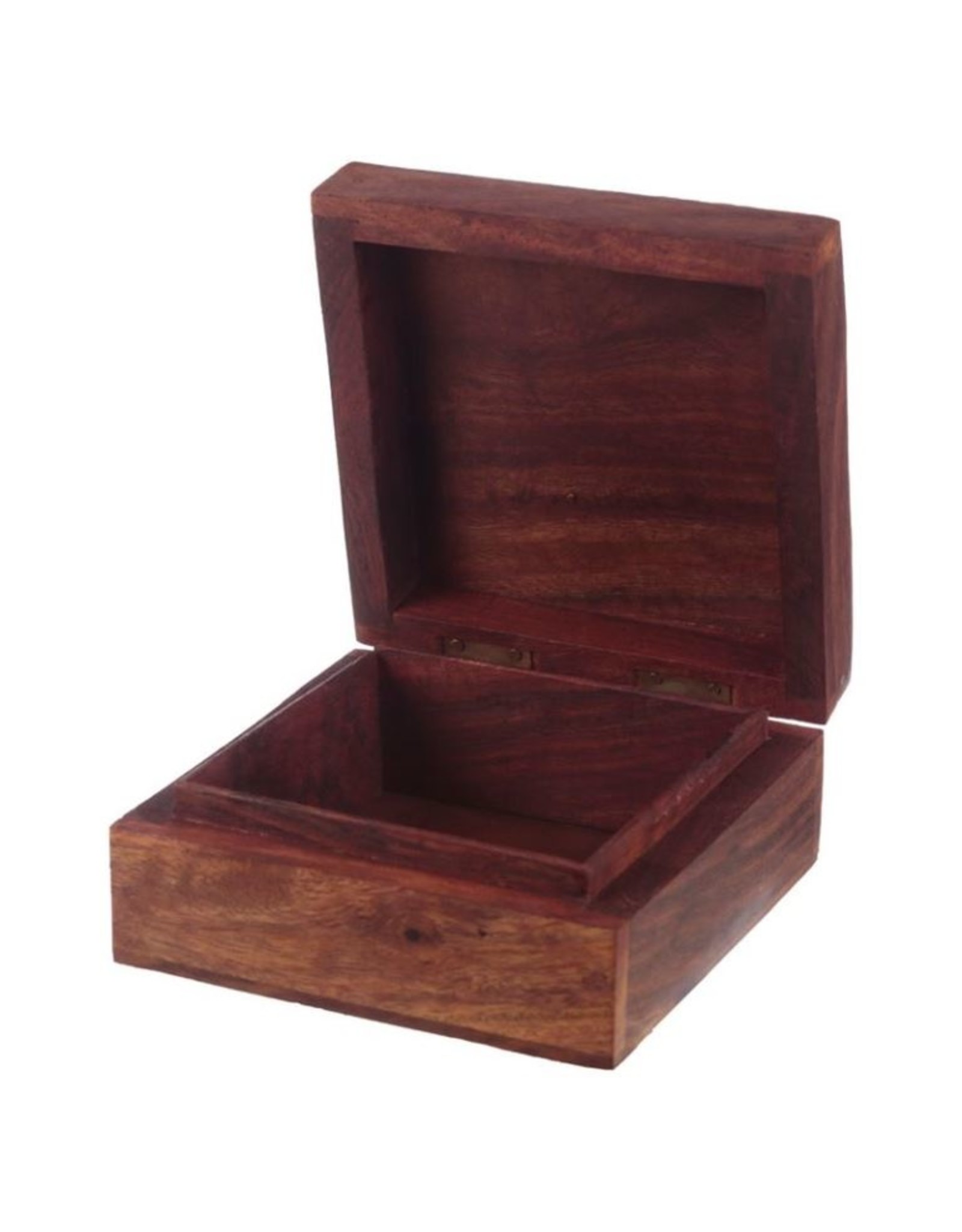 Trukado Miscellaneous - Sheesham Wood Tree of Life Box 12.5cm x 12.5cm x 6cm