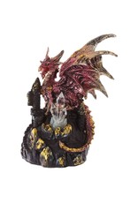 Duistere legenden Giftware Figurines Collectables - Dragon on Castle LED Crystal Figurine