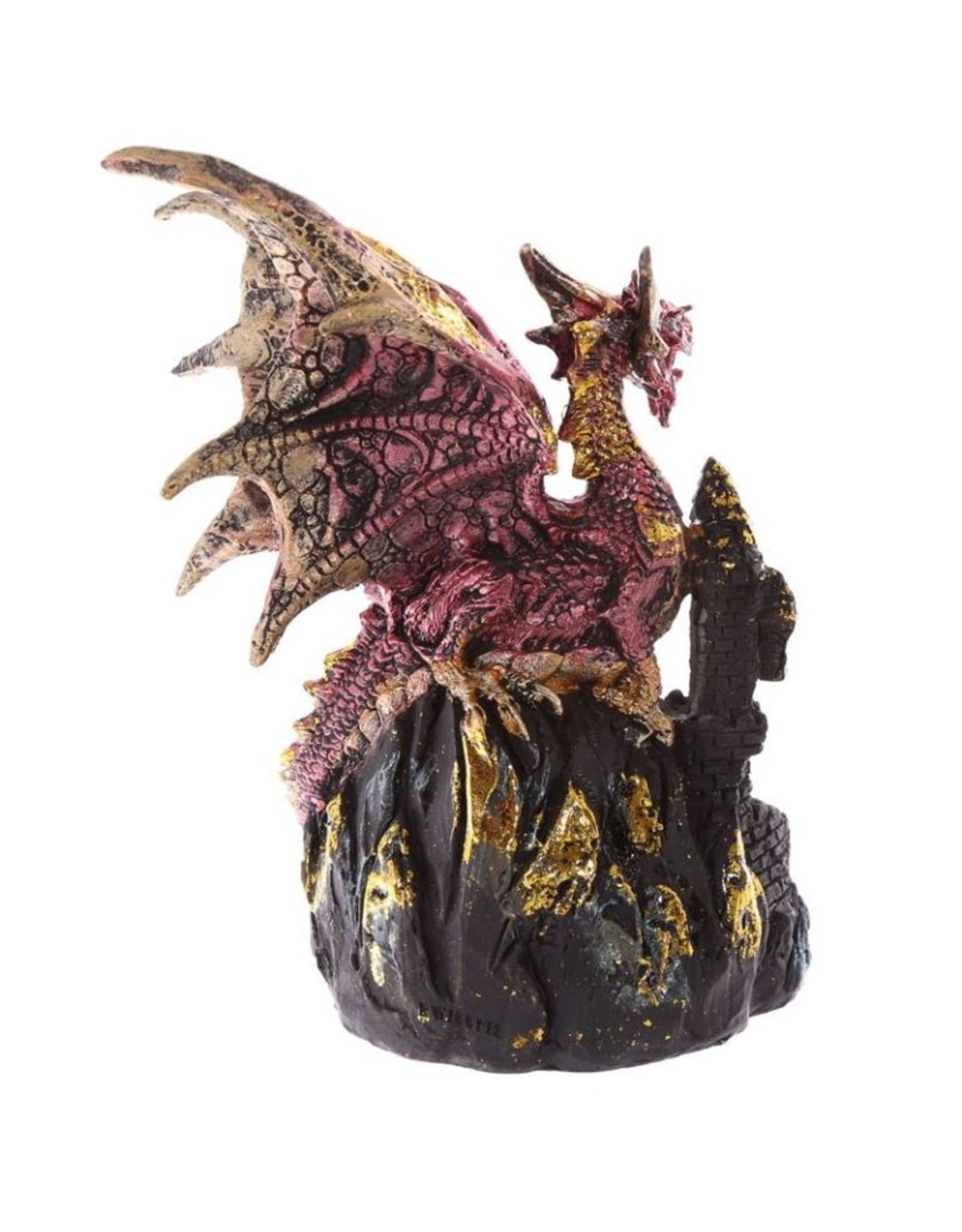 Duistere legenden Giftware Figurines Collectables - Dragon on Castle LED Crystal Figurine