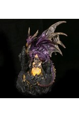 Duistere legenden Giftware Figurines Collectables - Dragon on Castle LED Crystal Figurine