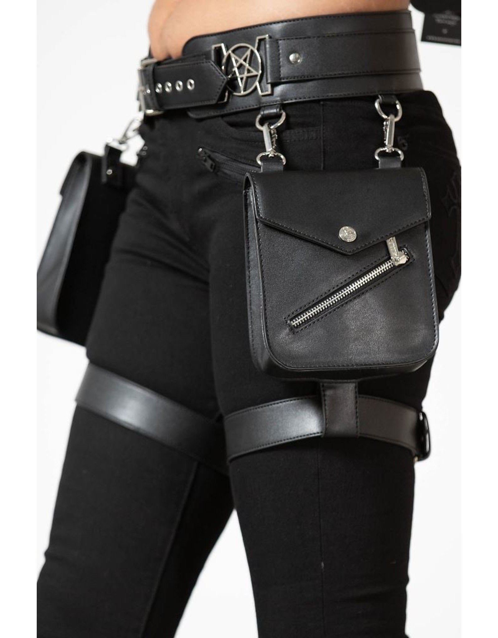 Killstar Gothic bags Steampunk bags - Killstar Belt with Pockets and Leg Straps Nu-World