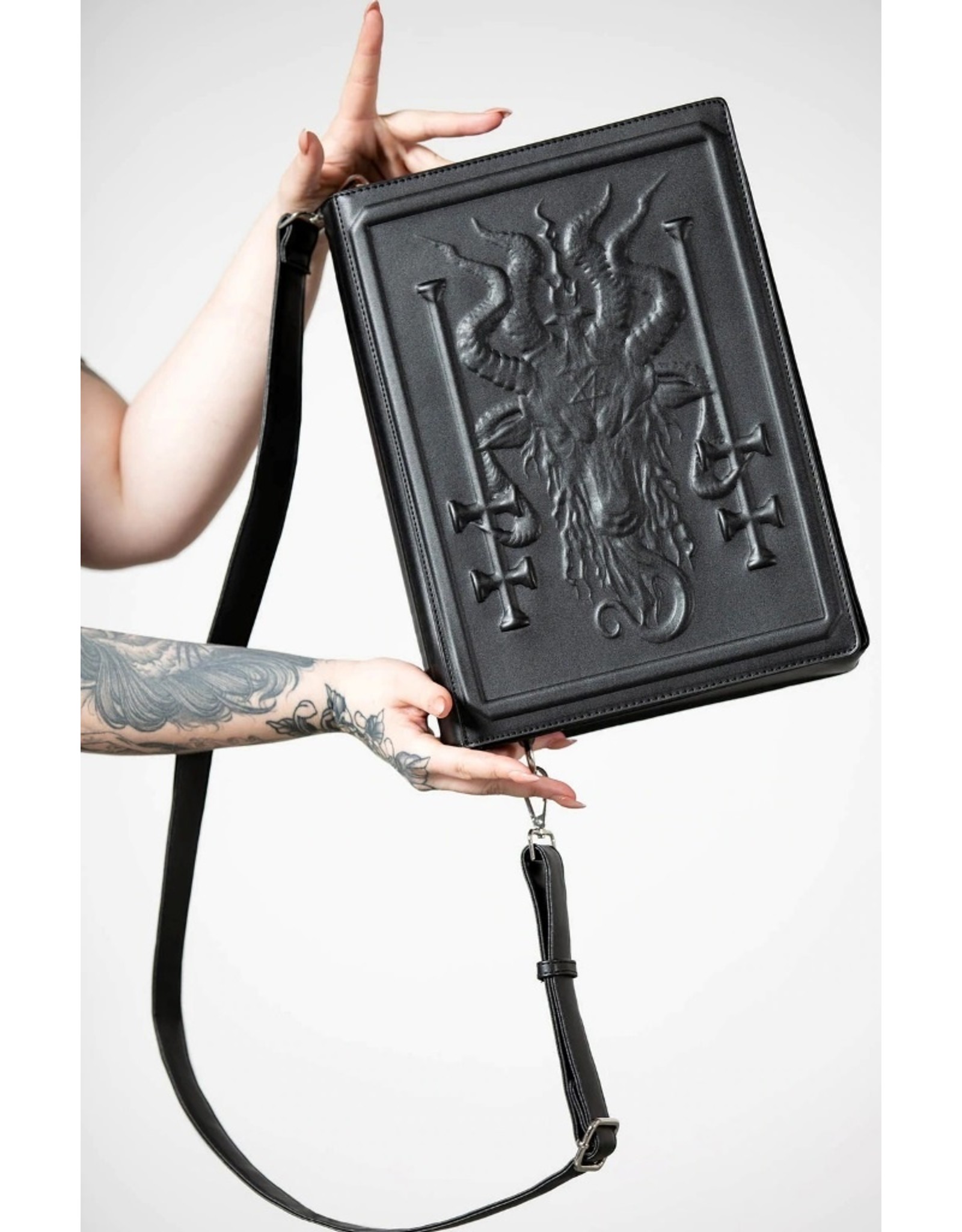 Killstar Gothic bags Steampunk bags - Killstar  Beast Messenger bag with Baphomet design