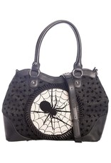 Banned Gothic bags Steampunk bags - Banned Spinderella Handbag with Large Velvet Spider