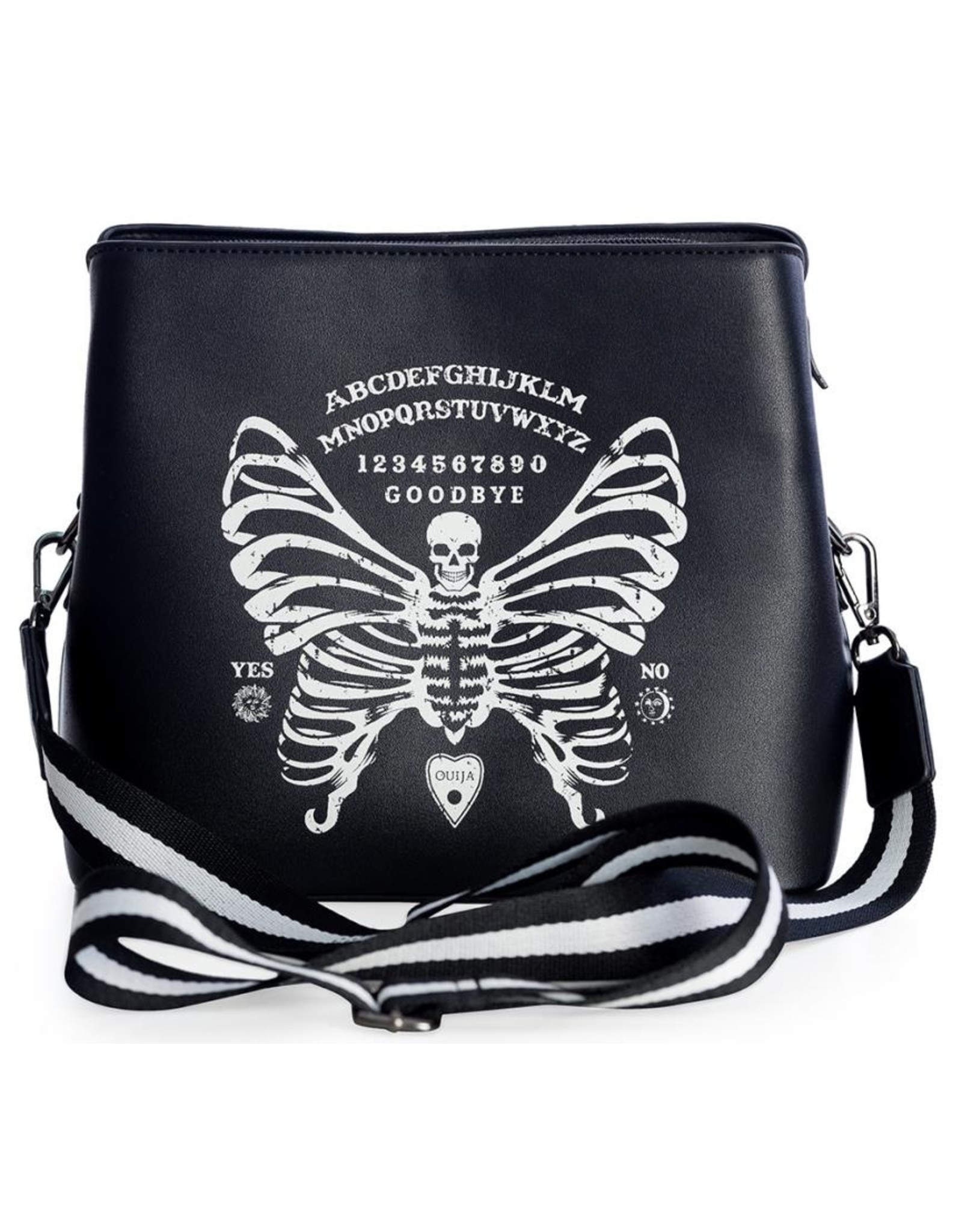 Banned Gothic tassen Steampunk tassen - Banned Skeleton Butterfly Ouija Schoudertas