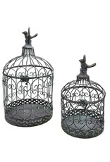 Trukado Miscellaneous - Brocante Metal Bird Cage Vintage Look (round) - Set of 2
