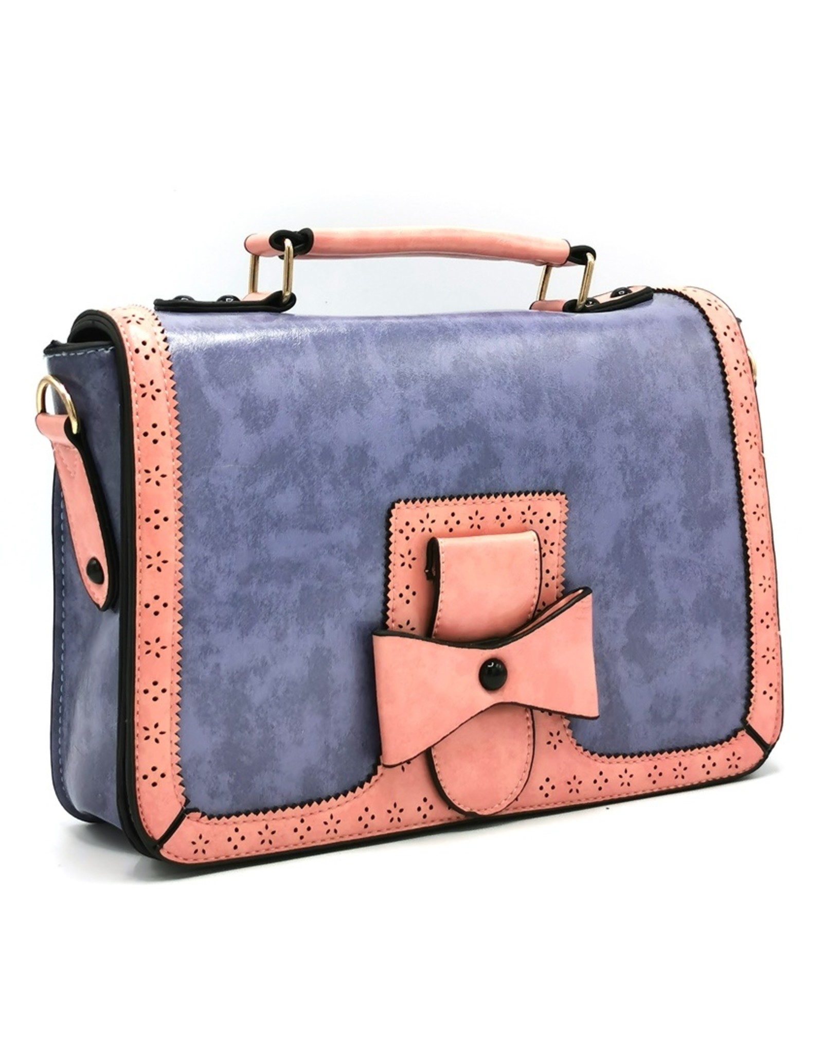 Banned Retro bags  Vintage bags - Banned Retro Scandal Handbag Grey-blue-pink