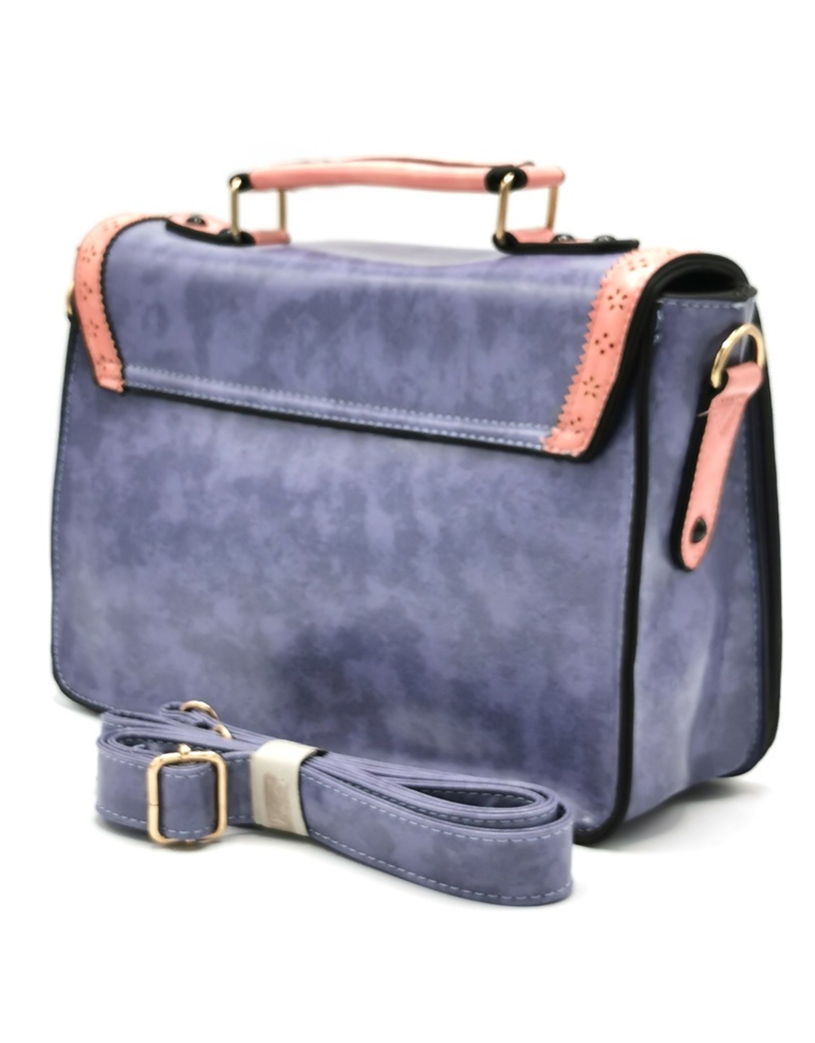 Banned Retro tassen Vintage tassen - Banned Retro Handtas Scandal grijsblauw-roze