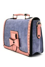 Banned Retro tassen Vintage tassen - Banned Retro Handtas Scandal grijsblauw-roze
