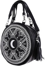 Restyle Gothic Bags Steampunk Bags - Gothic Henna Handbag with Moon Embroidery & Tassels