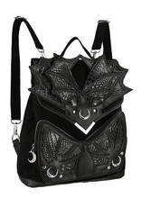 Restyle Gothic tassen Steampunk tassen - Zwarte Phantom Gothic Rugzak met Drakenvleugels - Restyle