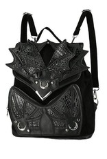 Restyle Gothic tassen Steampunk tassen - Zwarte Phantom Gothic Rugzak met Drakenvleugels - Restyle