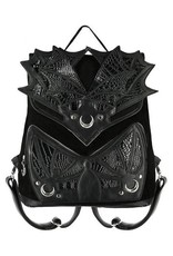 Restyle Gothic tassen Steampunk tassen - Zwarte Phantom Gothic Rugzak met Drakenvleugels - Restyle