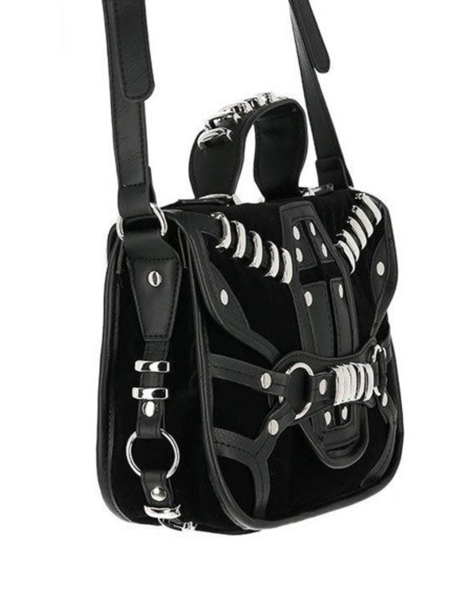 Restyle Gothic bags Steampunk bags - Coffin Purse Gothic Handbag with a Coffin Motif and Metal Elements