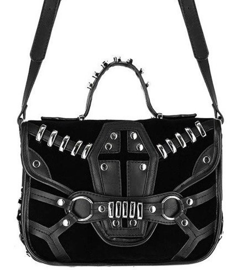 Restyle Magic Spells Black Book Raven Moon Emo Punk Gothic Handbag Purse Bag