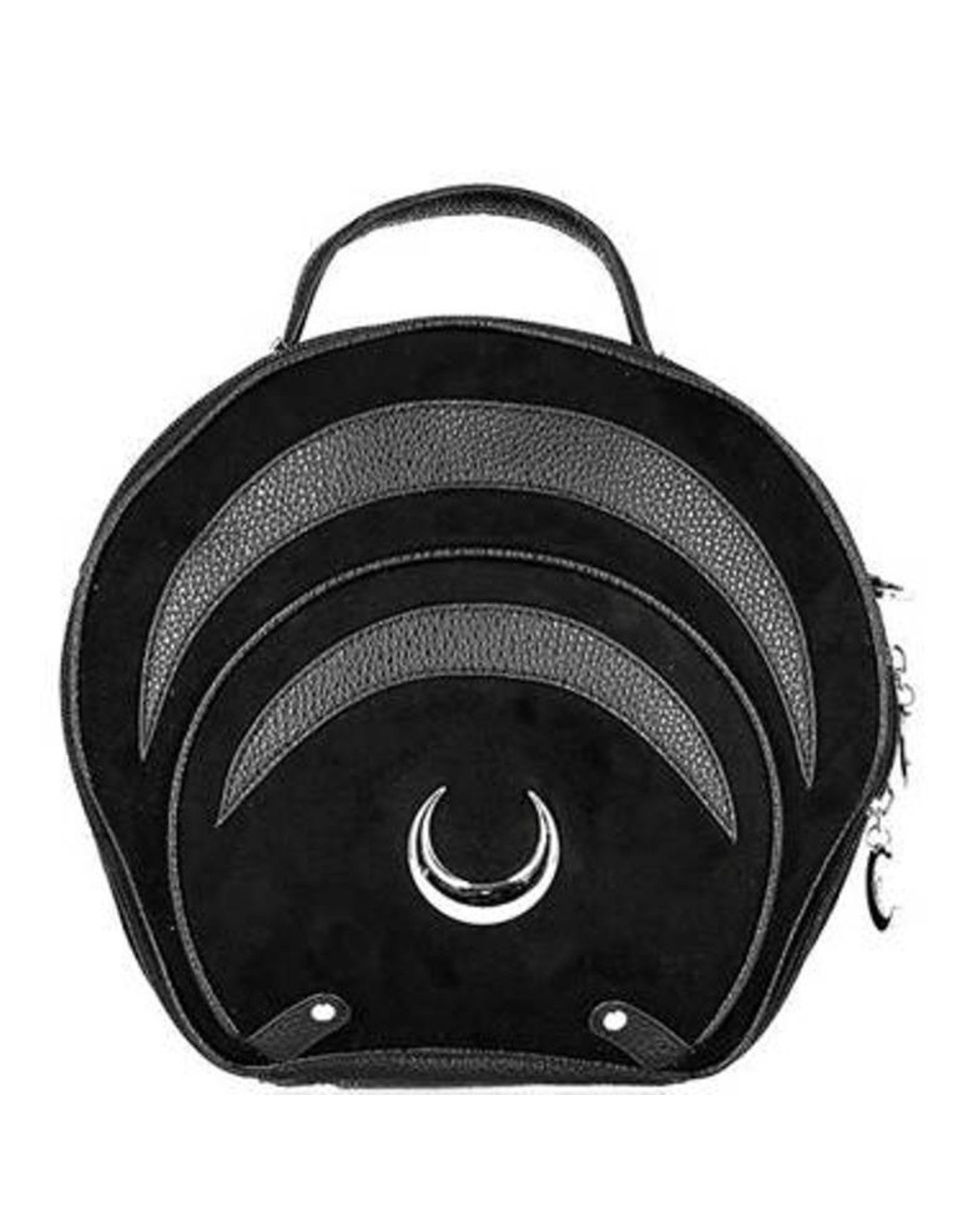 Restyle Gothic bags Steampunk bags - Eclipse Bag Round Purse with a Crescent - Restyle