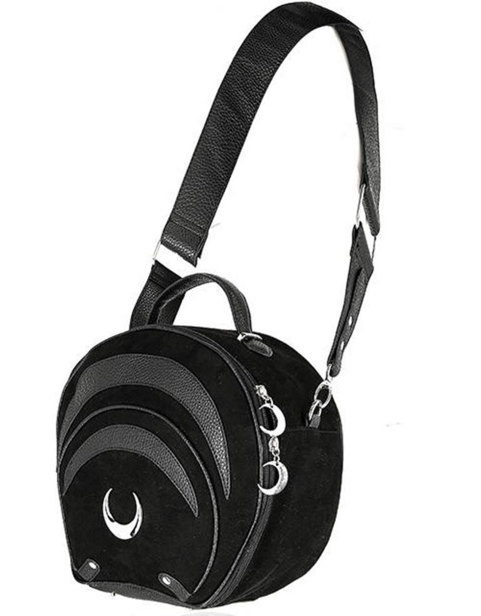 Restyle Gothic bags Steampunk bags - Eclipse Bag Round Purse with a Crescent - Restyle