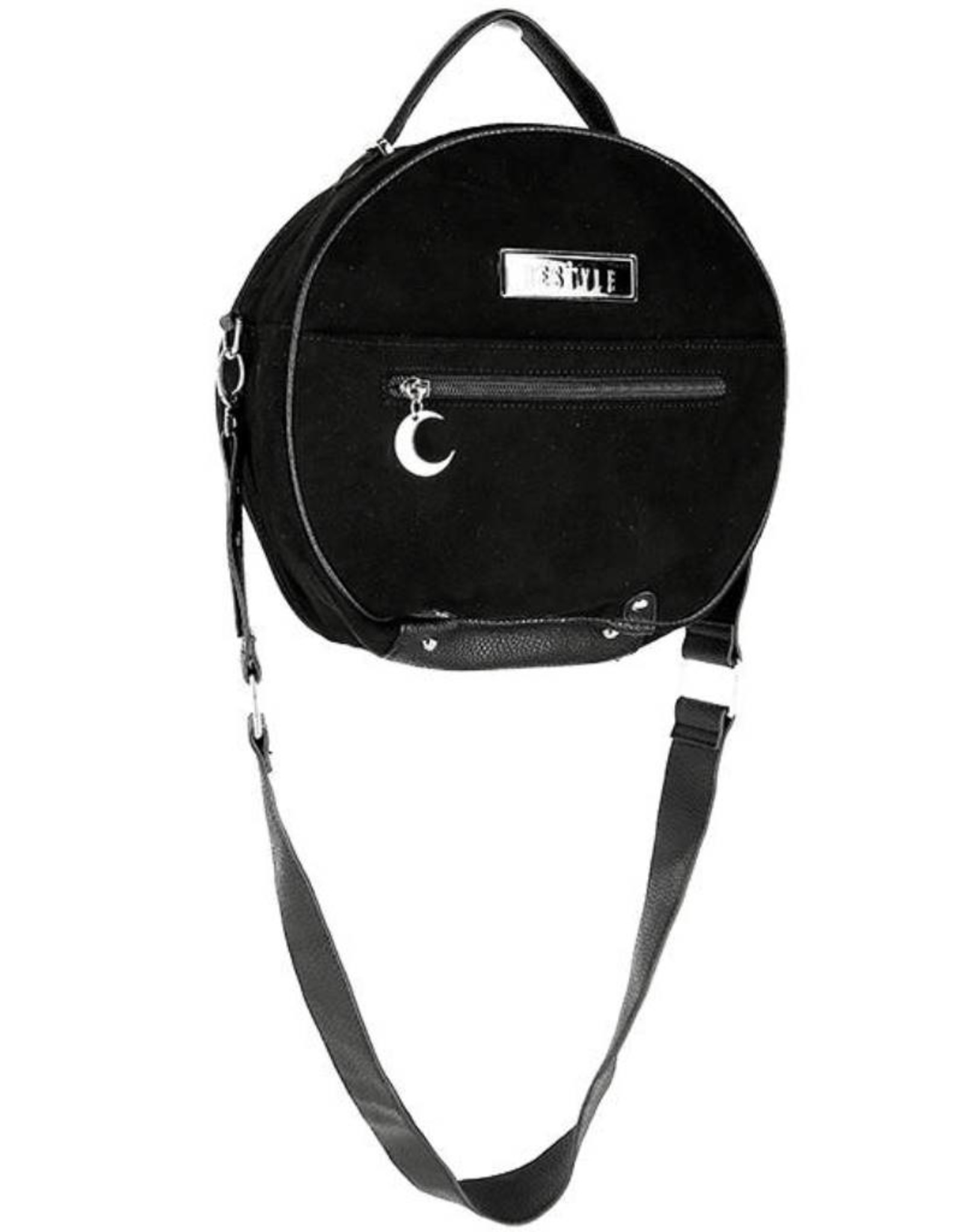 Restyle Gothic bags Steampunk bags - Eclipse Bag Round Purse with a Crescent - Restyle