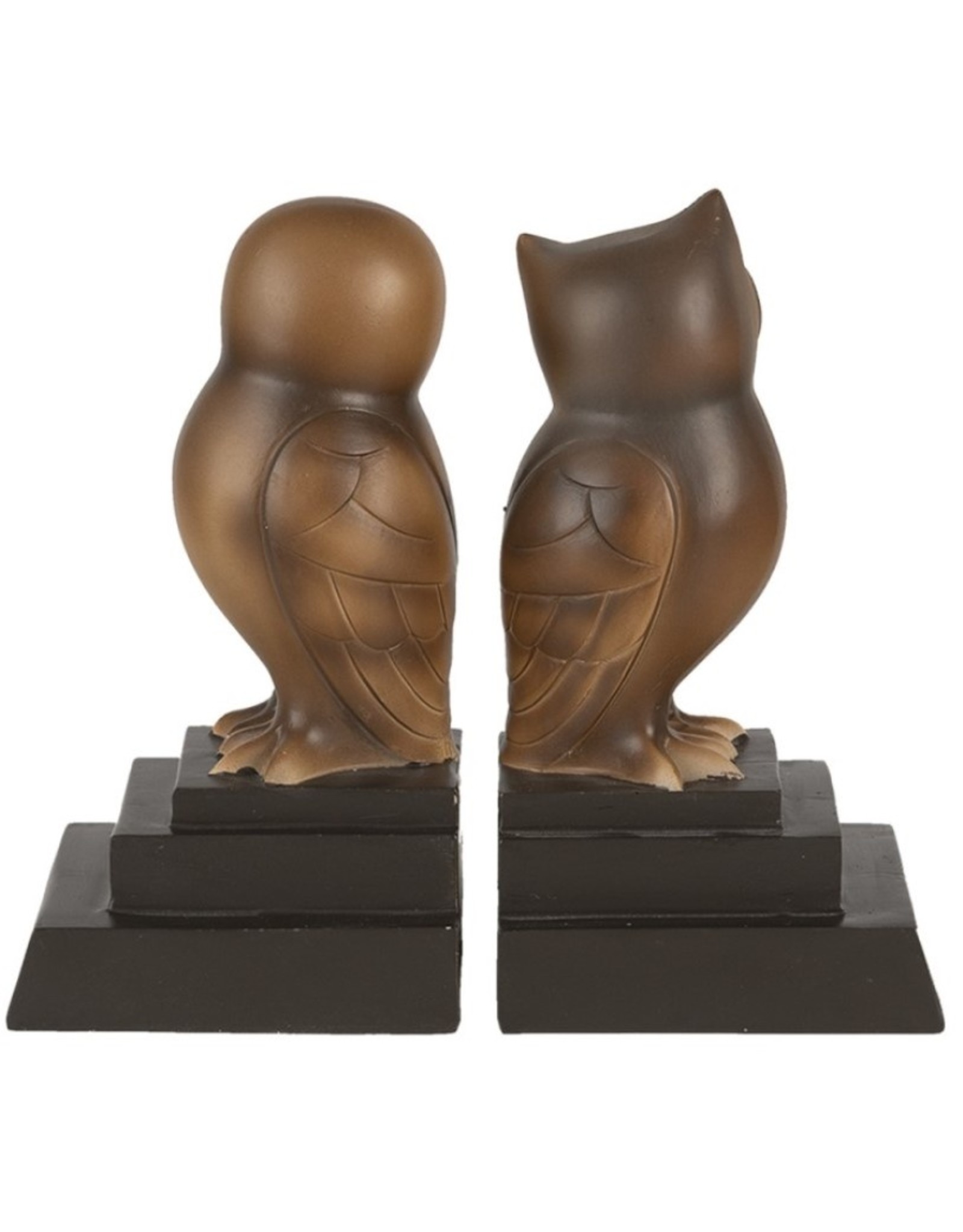 C&E Miscellaneous - Owl Bookends Set of 2, brown