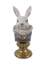 Trukado Giftware Figurines Collectables - Decorative Fantasy Statue Rabbit with Pleated Collar Bust 29cm